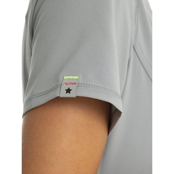 Scrubstar Womens Scrub Top Pockets Size XS Moisture Control 4-Way Stretch Gray - Picture 8 of 10